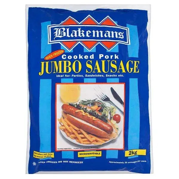 Blakemans Cooked Pork Jumbo Sausage 2kg  Adomoo