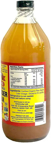 Bragg’s Organic Apple Cider Vinegar 473ml  Adomoo