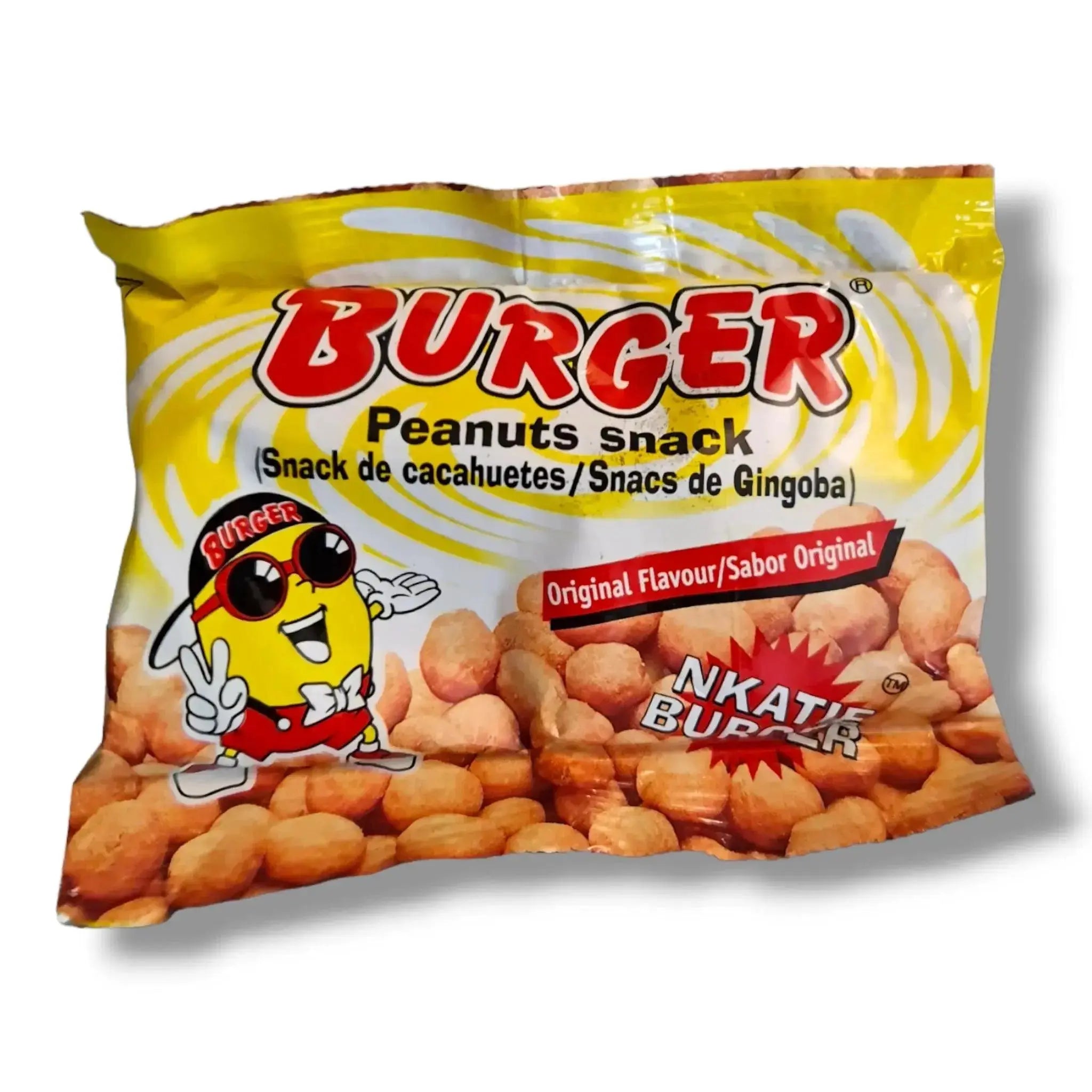 Burger Peanut Snack (Snack de cacahuetes/Snacs de Gingoba) - Nkatia Burger  Adomoo