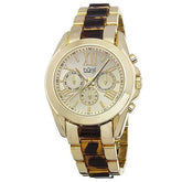 Burgi BUR094YG Womens Gold Tortoise Watch Adomoo