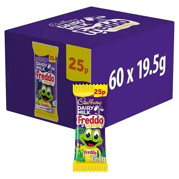 Cadbury Dairy Milk Freddo Caramel Chocolate Bar 25p PMP 19.5g (Case of 60)  Adomoo