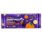 Cadbury Dairy Milk Winter Orange Crisp Chocolate Bar 360g (Case of 13)  Adomoo