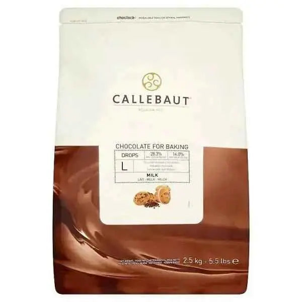 Callebaut Chocolate Drops for Baking Milk 2.5kg  Adomoo