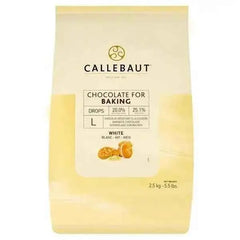 Callebaut White Chocolate Baking Drops 2.5kg  Adomoo