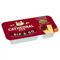 Cathedral City 5 Cheddar Sticks with Branston Pickle Dip 60g  Adomoo