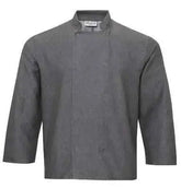 Chef Jacket Long Sleeve Denim Grey and Black Adomoo