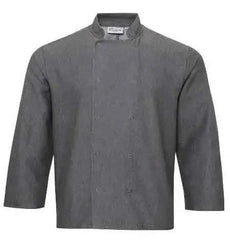 Chef Jacket Long Sleeve Denim Grey and Black  Adomoo