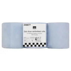 Chef's Essentials 2Ply Blue Centrefeed Rolls  Adomoo