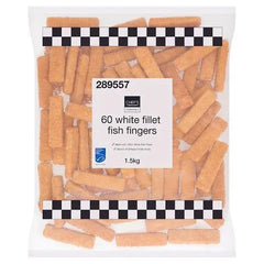 Chef's Essentials 60 White Fillet Fish Fingers 1.5kg  Adomoo