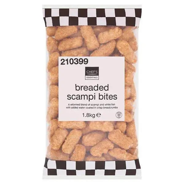 Chefs Essentials Breaded Scampi Bites 1.8kg  Adomoo