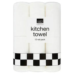Chef's Essentials Kitchen Towel 12 Roll (Case of 3)  Adomoo