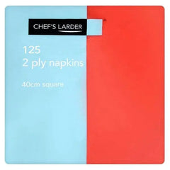 Chefs Larder 125 2 Ply Red Napkins 40cm Square - Sets of 125  Adomoo