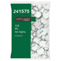 Chef's Larder 125 4hr Tea Lights  Adomoo