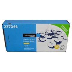 Chef's Larder 200 Food and Freezer Bags Medium  Adomoo