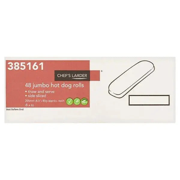 Chefs Larder 48 Jumbo Hot Dog Rolls  Adomoo