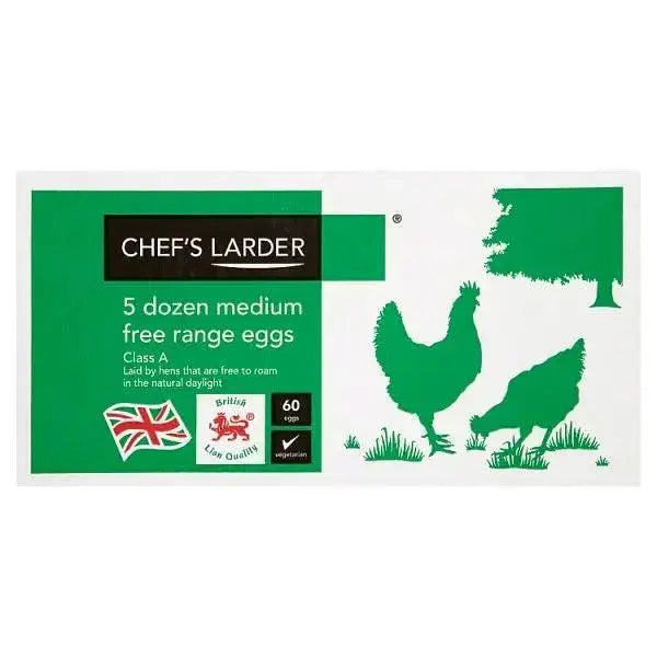 Chef's Larder 5 Dozen Medium Free Range Eggs  Adomoo