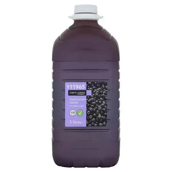 Chef's Larder Blackcurrant Squash No Added Sugar 5 Litres  Adomoo