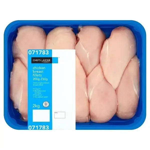 Chef's Larder Chicken Breast Fillets 200g-230g 2kg  Adomoo
