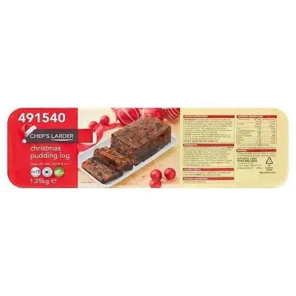 Chef's Larder Christmas Pudding Log 1.25kg  Adomoo