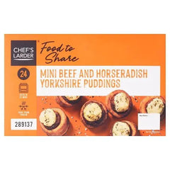 Chefs Larder Food to Share Mini Beef and Horseradish Yorkshire Puddings 396g  Adomoo