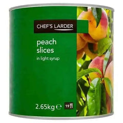 Chef's Larder Peach Slices in Light Syrup 2.65kg (Drained Weight 1.5kg)  Adomoo