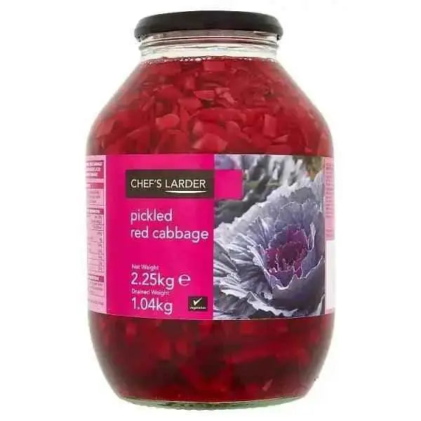 Chef's Larder Pickled Red Cabbage 2.25kg (Drained Weight 1.04kg)  Adomoo
