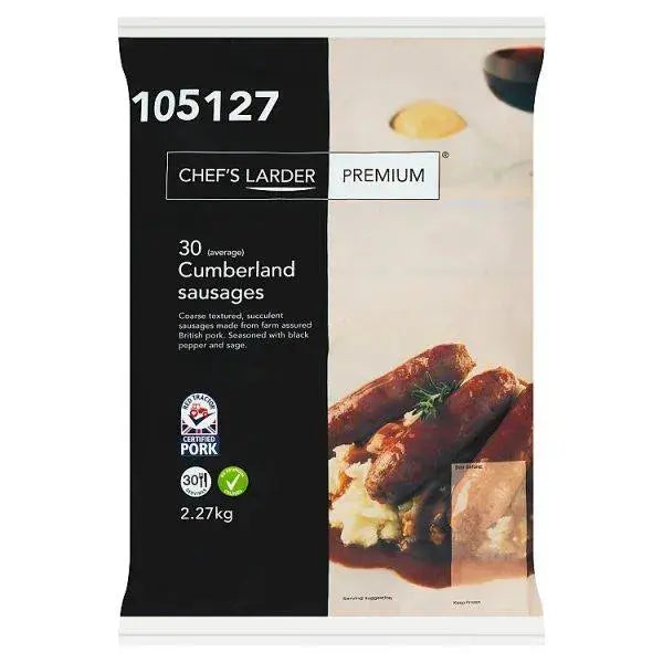 Chefs Larder Premium 30 (Average) Cumberland Sausages 2.27kg  Adomoo