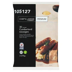 Chefs Larder Premium 30 (Average) Cumberland Sausages 2.27kg  Adomoo
