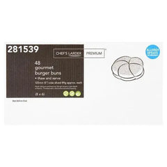 Chefs Larder Premium 48 Gourmet Burger Buns  Adomoo