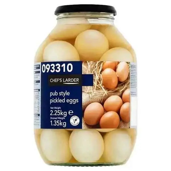 Chef's Larder Pub Style Pickled Eggs 2.25kg (Drained Weight 1.35kg)  Adomoo