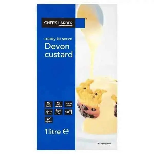 Chef's Larder Ready to Serve Devon Custard 1 Litre  Adomoo