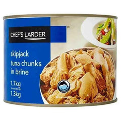 Chef's Larder Skipjack Tuna Chunks in Brine 1.7kg (Drained Weight 1.3kg)  Adomoo
