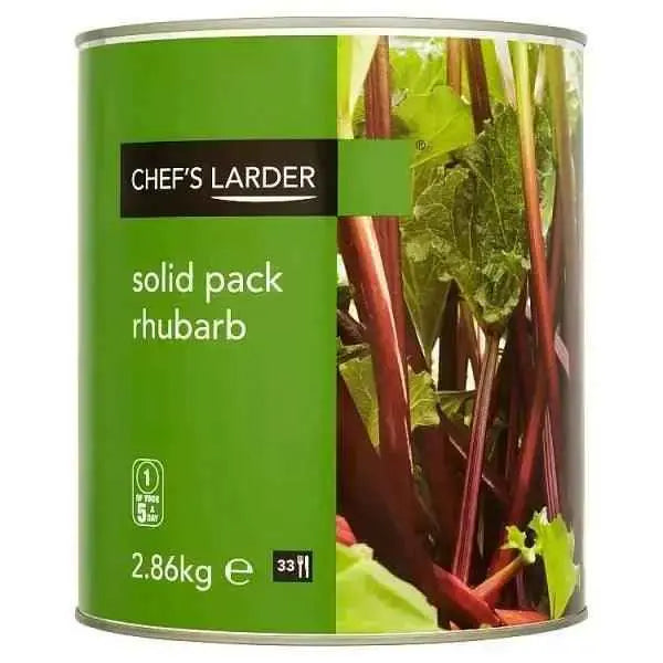 Chef's Larder Solid Pack Rhubarb 2.86kg  Adomoo