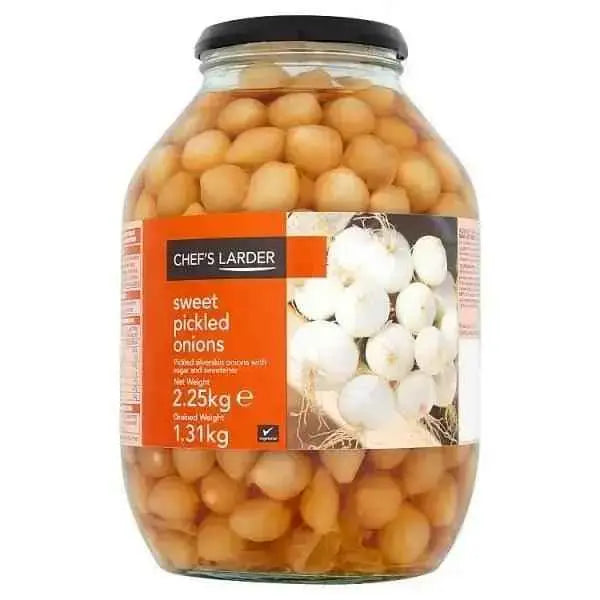 Chef's Larder Sweet Pickled Onions 2.25kg (Drained Weight 1.31kg)  Adomoo
