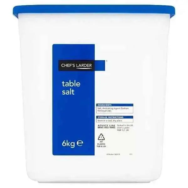 Chef's Larder Table Salt 6kg Ingredients Salt Adomoo