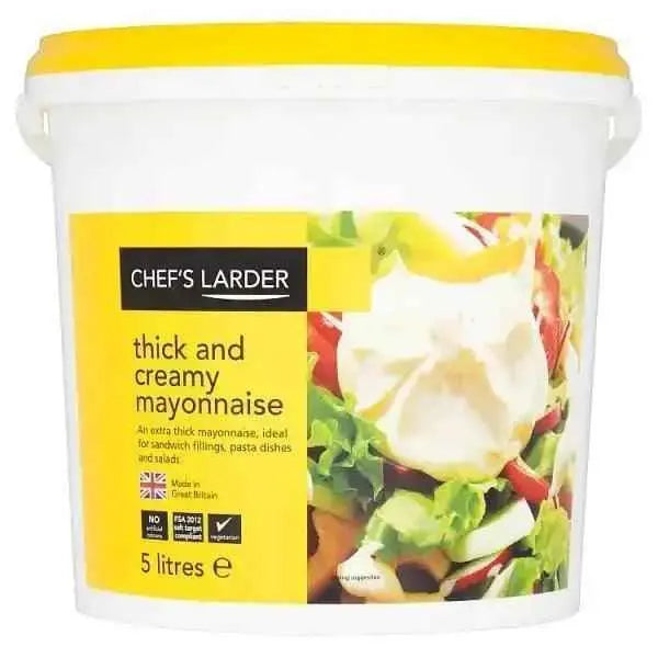 Chef's Larder Thick and Creamy Mayonnaise 5 Litres  Adomoo
