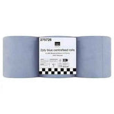 Chefs Essentials 2Ply Blue Centrefeed 6 Pack Rolls Adomoo