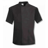 Chefs Jacket Short Sleeve Black, White Adomoo