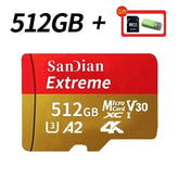 Class 10 mini sd memory card 128GB 512GB micro TF sd card 256GB 256GB 1TB Smart SD/TF cards for Phone/camera Give card reader Adomoo