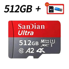 Class 10 mini sd memory card 128GB 512GB micro TF sd card 256GB 256GB 1TB Smart SD/TF cards for Phone/camera Give card reader Adomoo