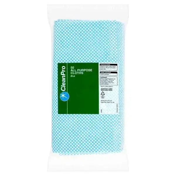 CleanPro 50 All Purpose Cloths Blue 60cm x 30cm  Adomoo
