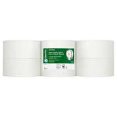 CleanPro Mini Jumbo White 2 Ply 6 Toilet Rolls Adomoo