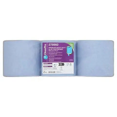 CleanPro Premium Heavy Duty Blue Centrefeed Rolls 2ply 6 Rolls  Adomoo