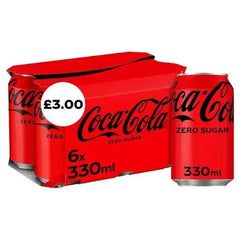 Coca-Cola Zero Sugar 6 x 330ml (Case of 4)  Adomoo