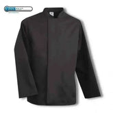 Coolmax Chefs Jacket Long Sleeve Black - White Adomoo