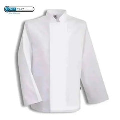 Coolmax Chefs Jacket Long Sleeve Black - White  Adomoo