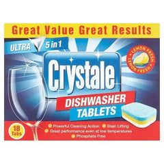 Crystale Lemon Fresh Dishwasher Tablets 18 x 18g (Case of 7)  Adomoo