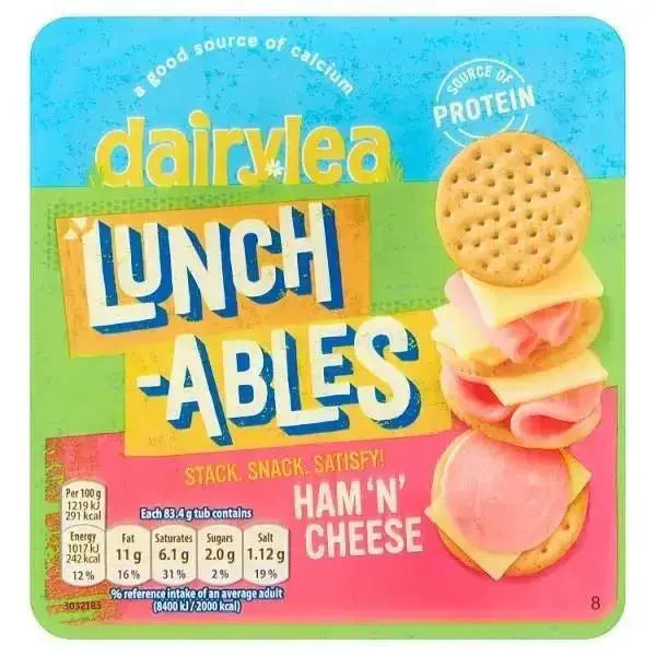 Dairylea Lunchables Ham 'n' Cheese Stackers 83.4g (Case of 10) Adomoo