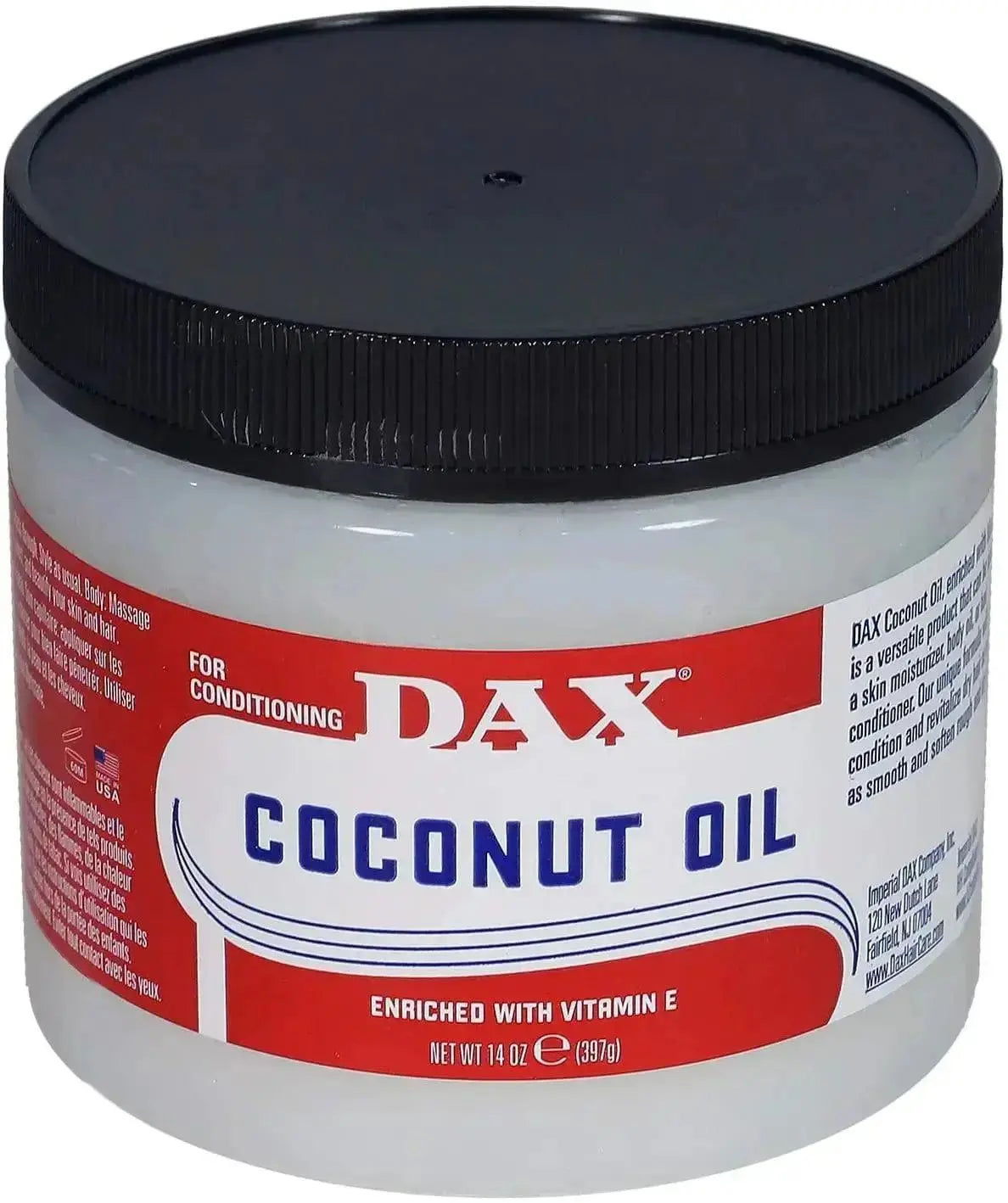 Dax Coconut Oil enriched with Vitamin E 14 oz. (397g)  Adomoo