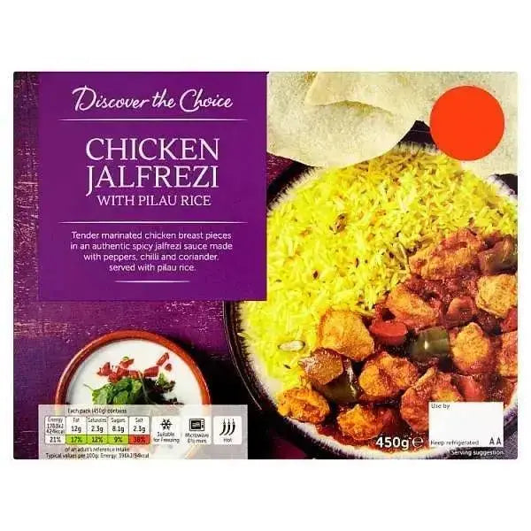 Discover the Choice Chicken Jalfrezi with Pilau Rice 450g  Adomoo